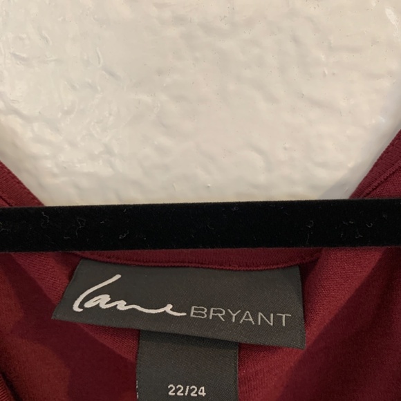 Lane Bryant Dress 22/24 NEW Maroon Red Sequins Cowl Neck Stretchy Sparkly Party - Picture 3 of 11